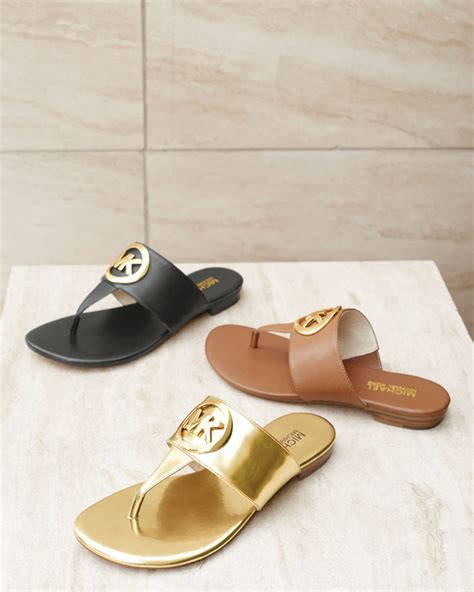 michael kors logo detail sandals